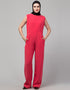 Women Black Matt Nida With Red Boder Abaya Additional Angles
